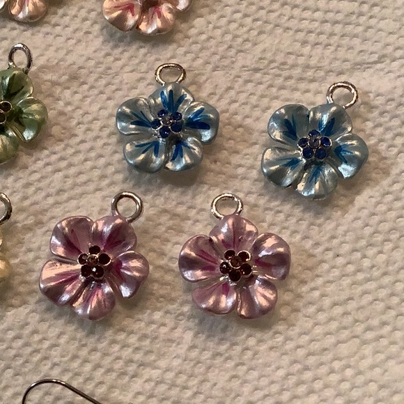 Silver tone different color replacement earrings - Picture 2 of 7